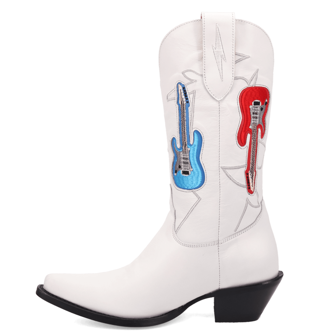 Dingo Ladies White Jukebox Leather Western Boot DI2421