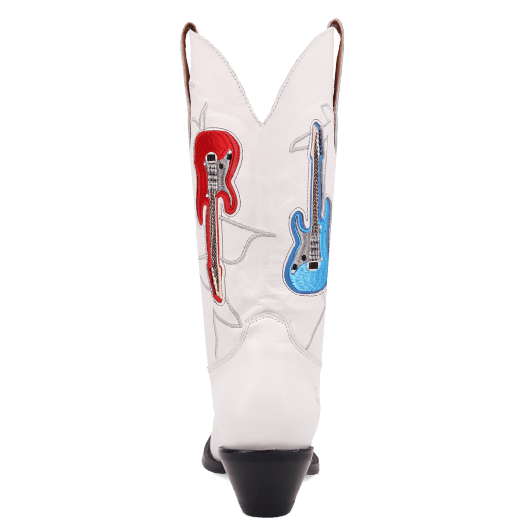 Dingo Ladies White Jukebox Leather Western Boot DI2421