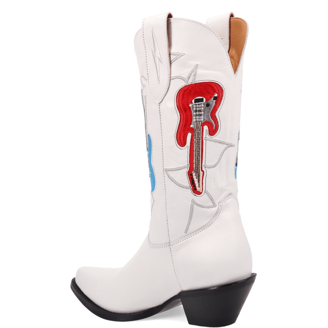Dingo Ladies White Jukebox Leather Western Boot DI2421