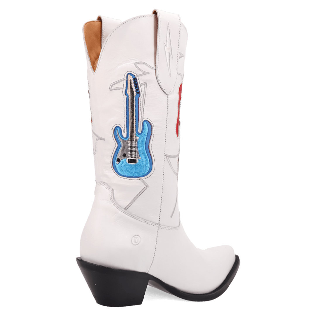 Dingo Ladies White Jukebox Leather Western Boot DI2421
