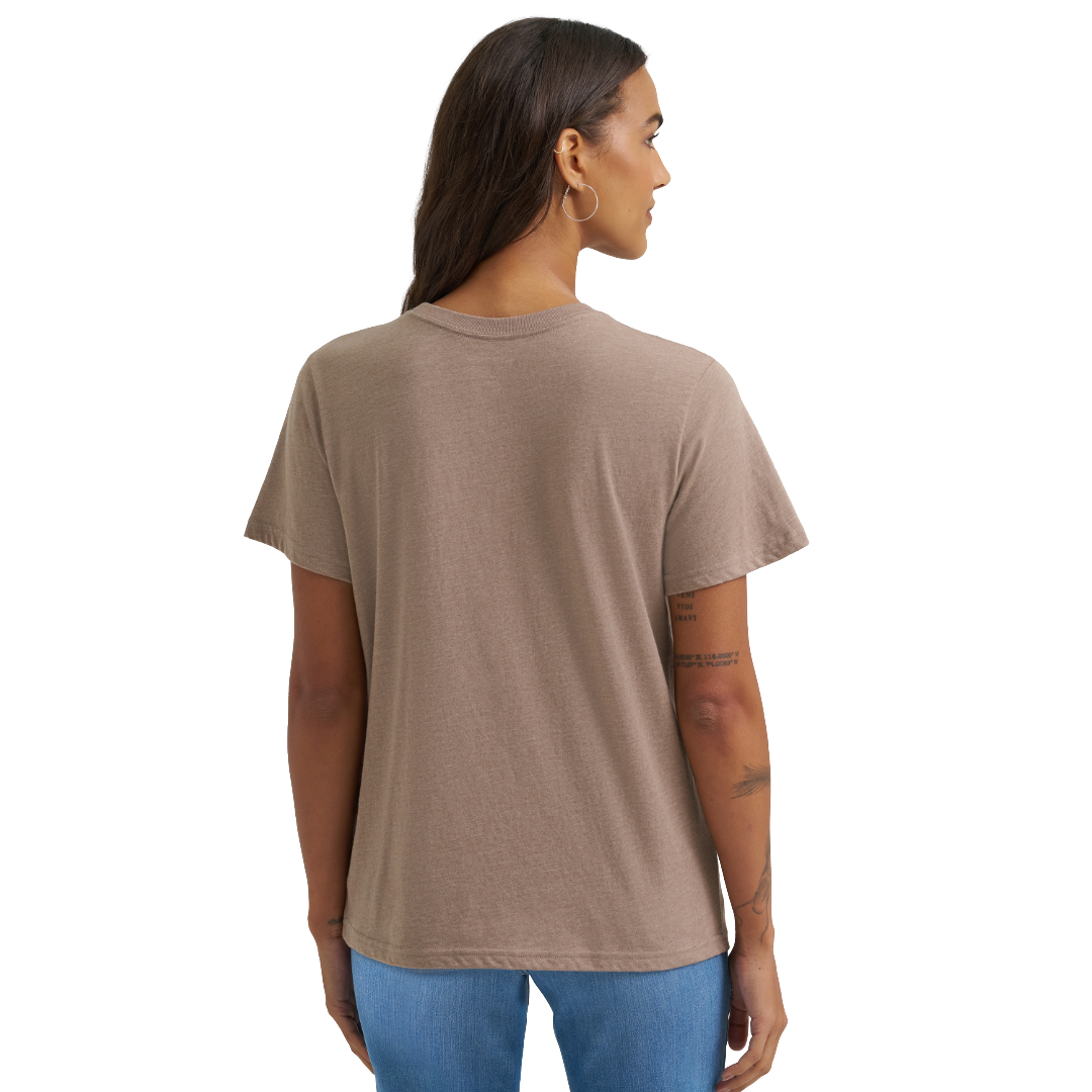 Wrangler Ladies Desert Taupe Heather Graphic T-Shirt 112375870