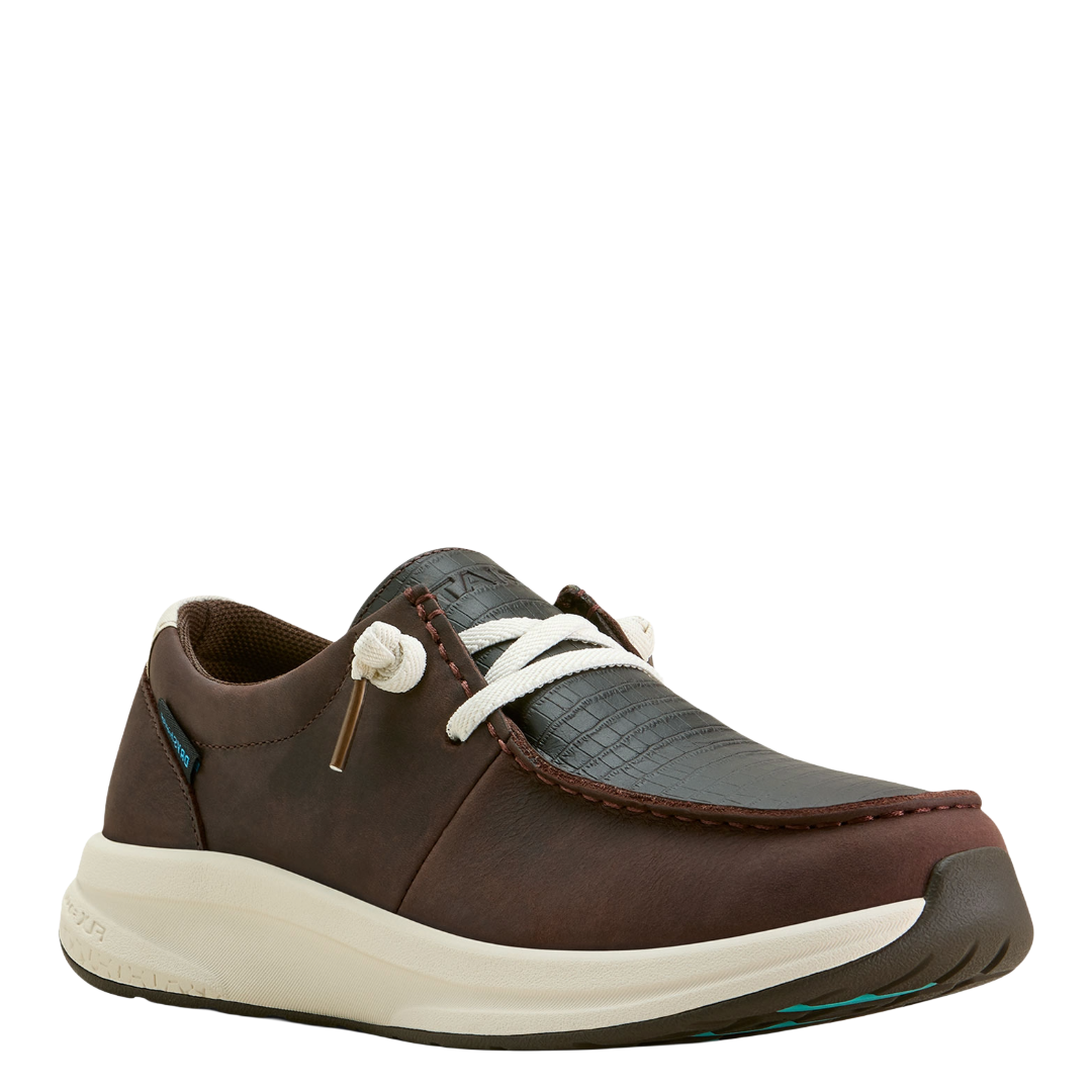 Ariat Ladies Buckeye Chocolate Brown Leather Waterproof Shoe 10063964