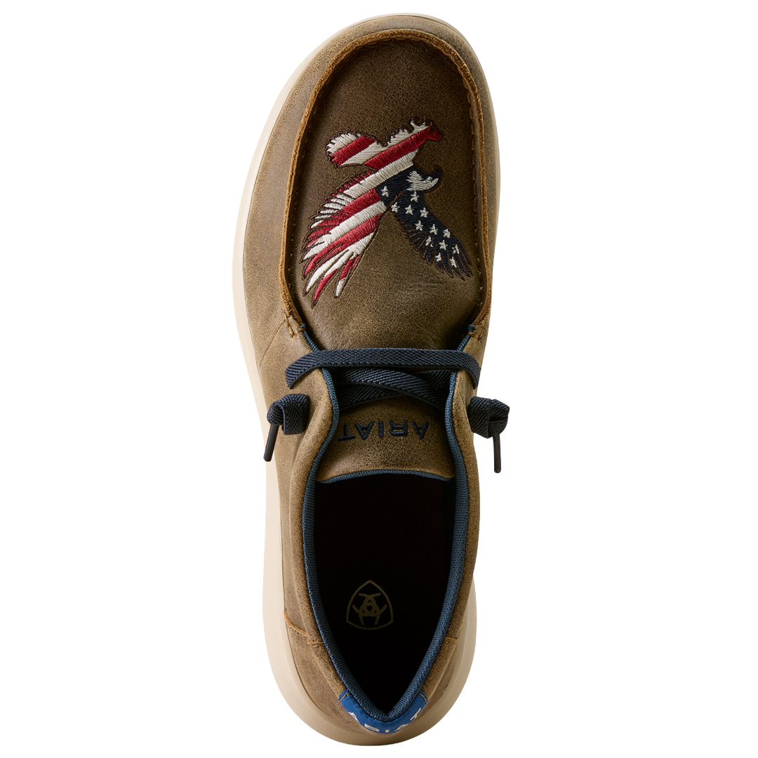 Ariat Men's Hilo Brown Bomber Eagle Slip On Shoe 10080437