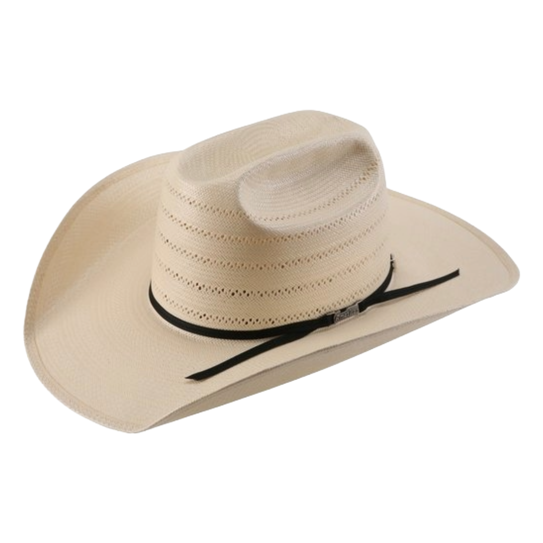 American Hat Co. Cool Hand Luke Ivory Straw Hat 7410CHL-2CBLK-CHL
