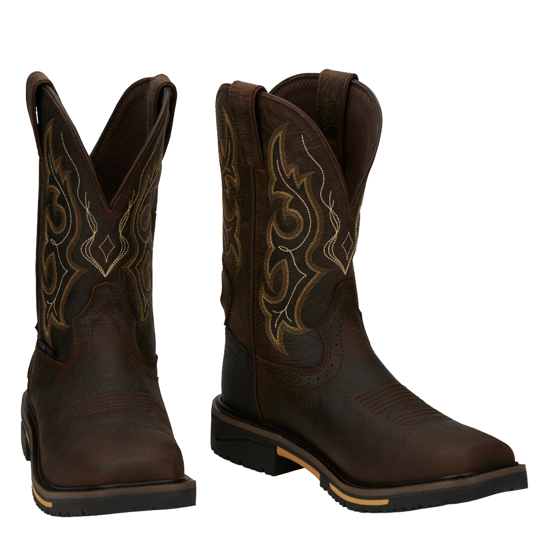 Justin Men's Joist 11" Aged Brown Waterproof Composite Toe Work Boot SE4625