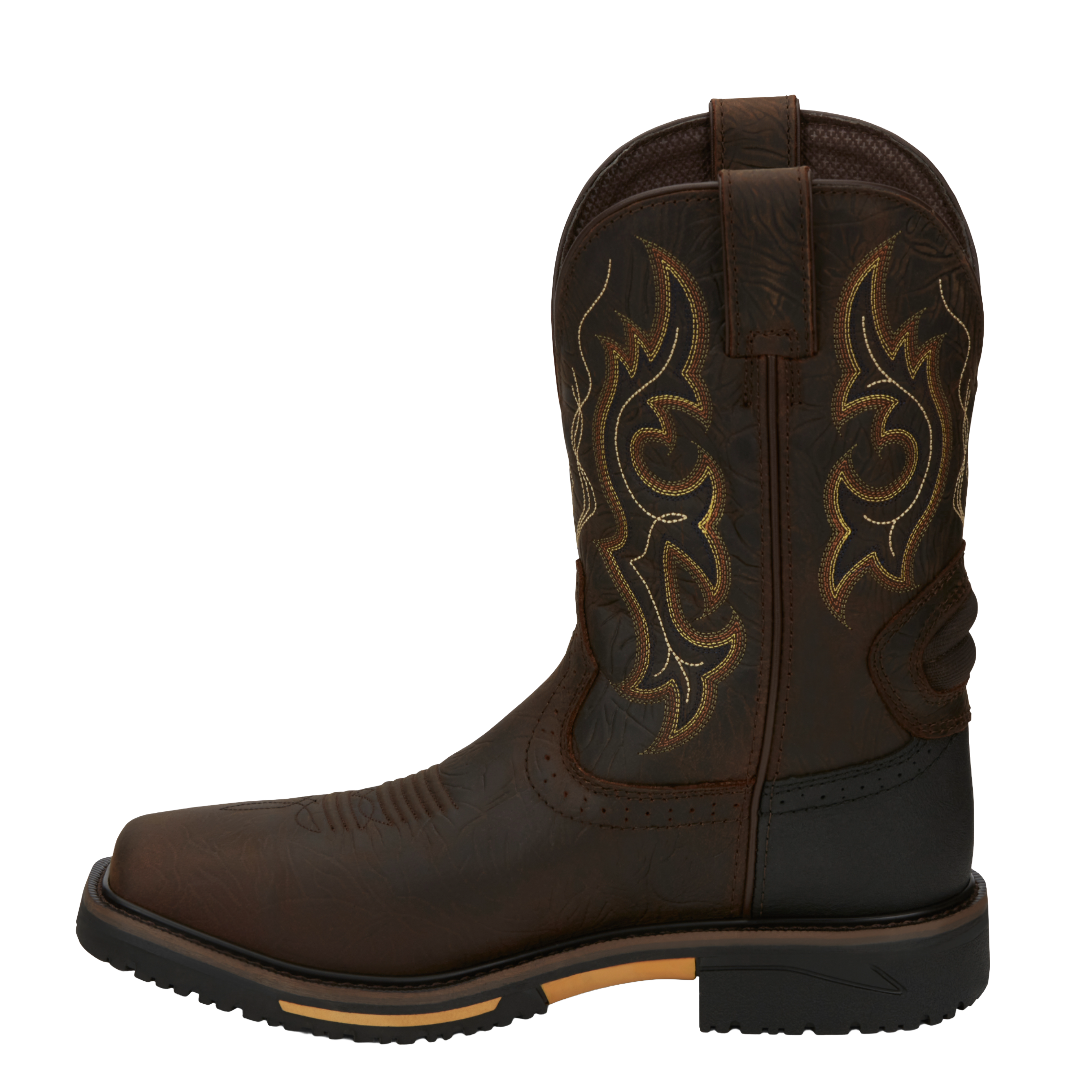 Justin Men's Joist 11" Aged Brown Waterproof Composite Toe Work Boot SE4625
