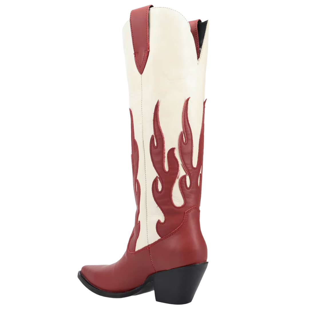 Dingo Ladies Burnin' Love Red Leather Snip Toe Boot DI2390-RD