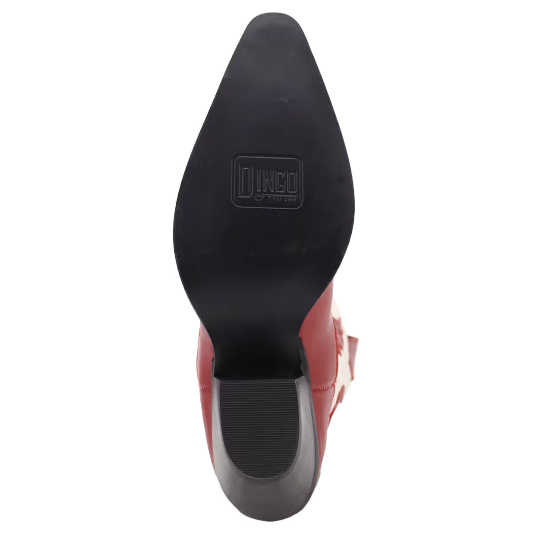 Dingo Ladies Burnin' Love Red Leather Snip Toe Boot DI2390-RD