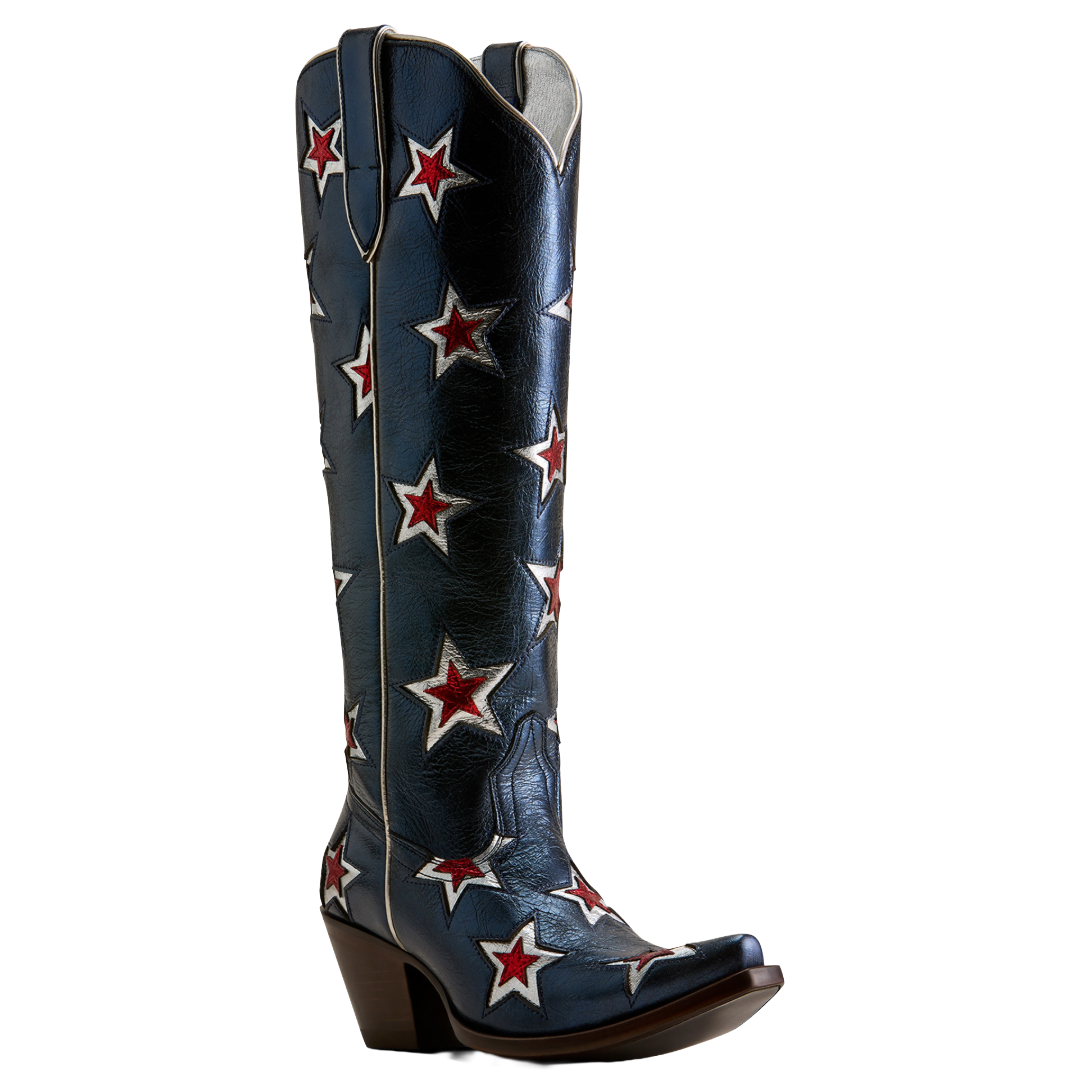 Ariat Ladies Casanova Star Starlight Blue X Toe Western Boot 10080446