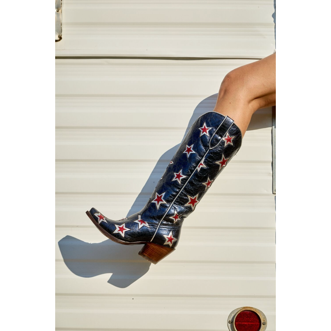 Ariat Ladies Casanova Star Starlight Blue X Toe Western Boot 10080446