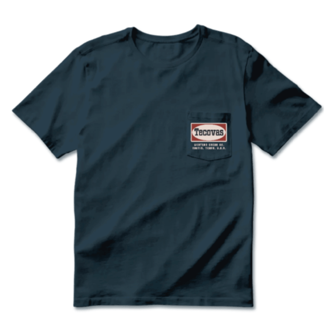 Tecovas Men's Navy Oval Logo Graphic Pocket T-Shirt 61122-NVR