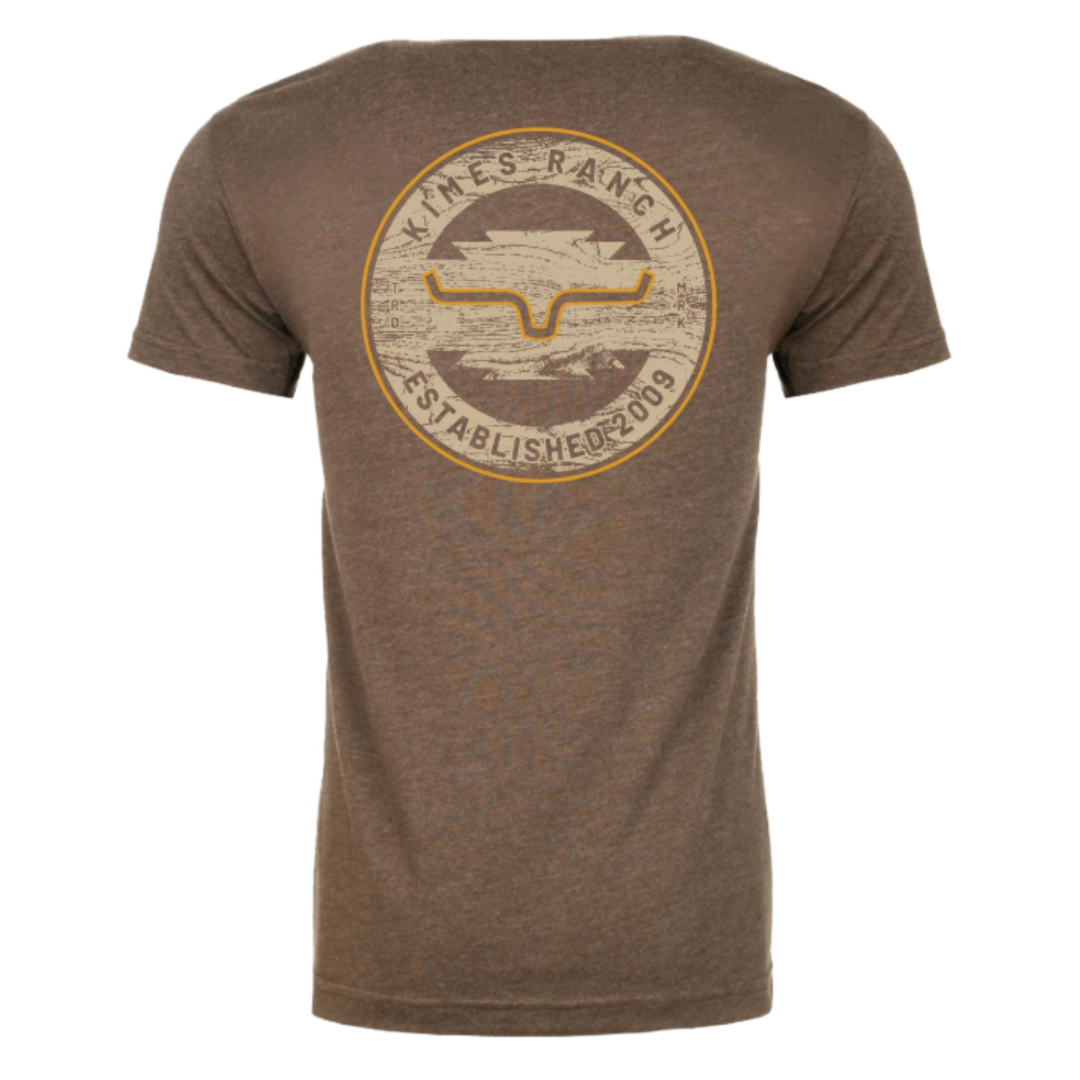 Kimes Ranch Espresso Wood Stamp T-Shirt MSH0000160-BN004