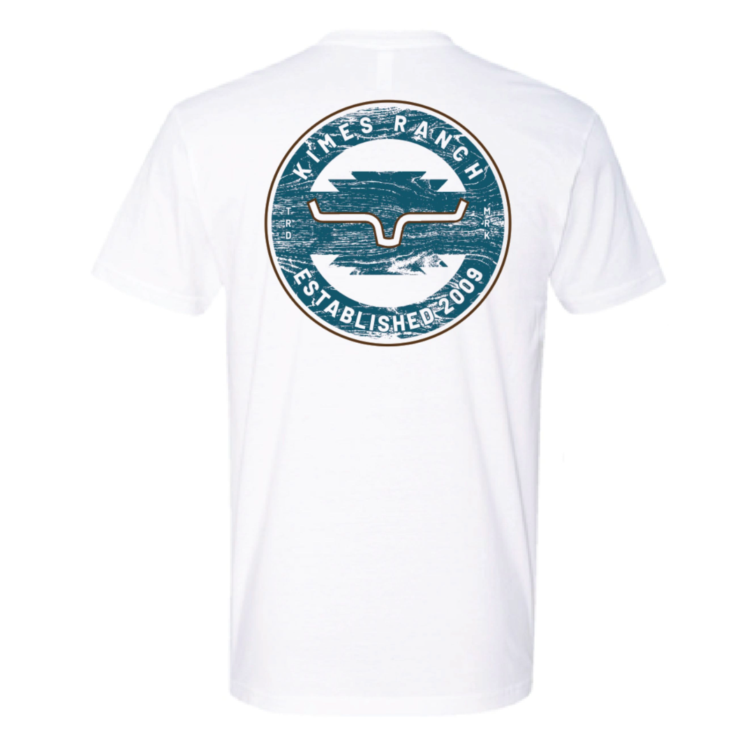 Kimes Ranch Men's White Wood Stamp T-Shirt MSH0000160-WE001