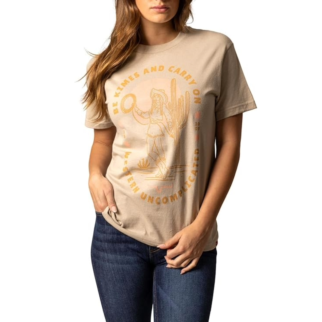 Kimes Ranch Ladies Be Kimes Graphic Logo Sand T-Shirt WSH0000064-BE007