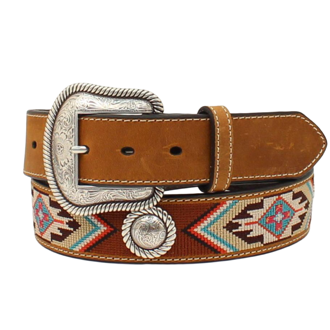 Nocona Ladies Embroidered Aztec Brown Western Belt N320002944
