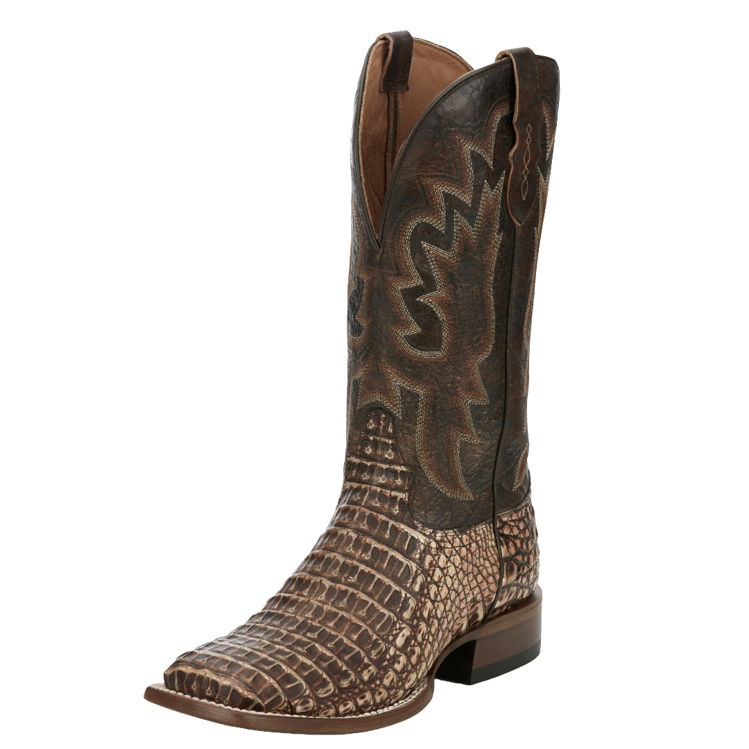 Tony Lama Men's Mitcham Toffee Brown Caiman Leather Boots TL5259