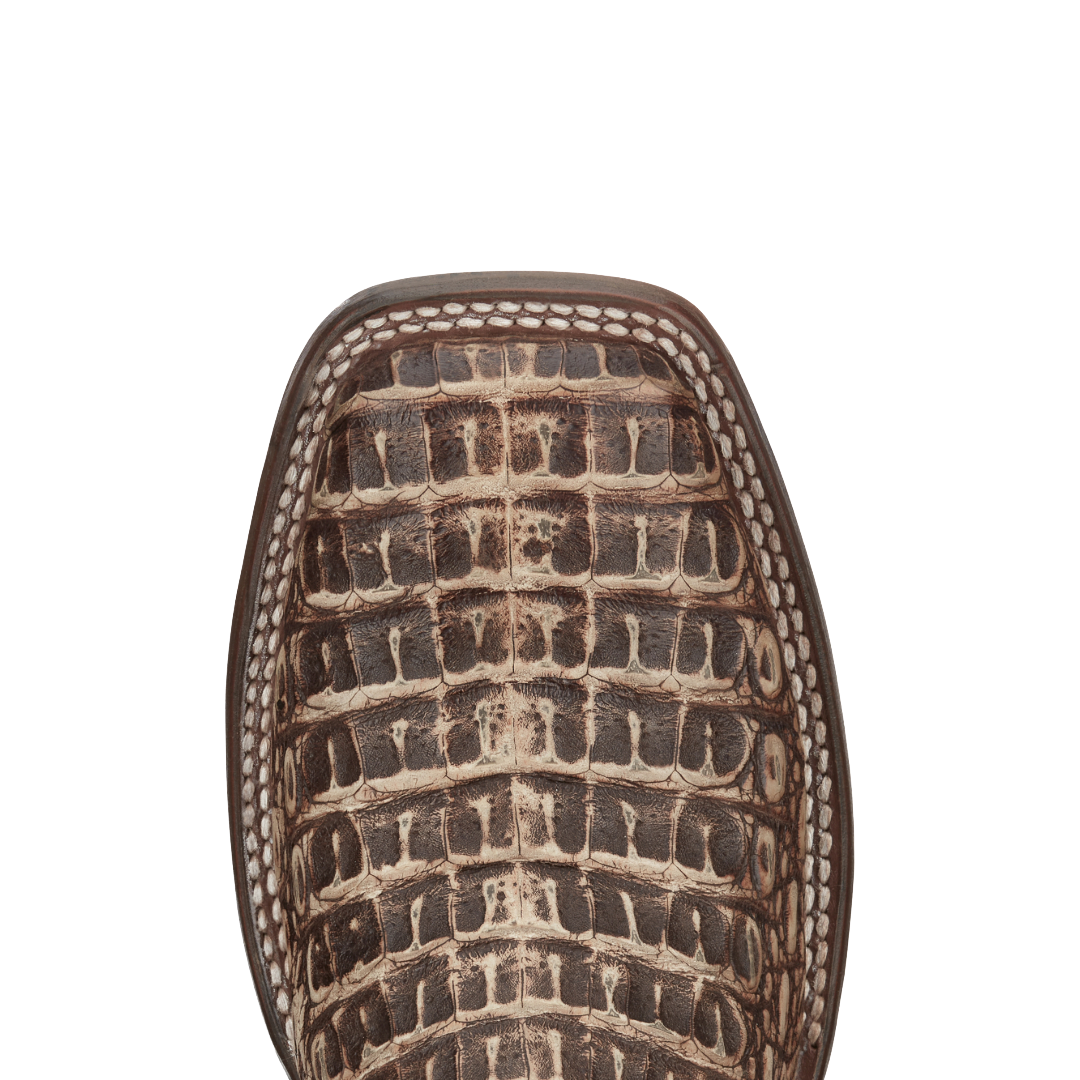 Tony Lama Men's Mitcham Toffee Brown Caiman Leather Boots TL5259