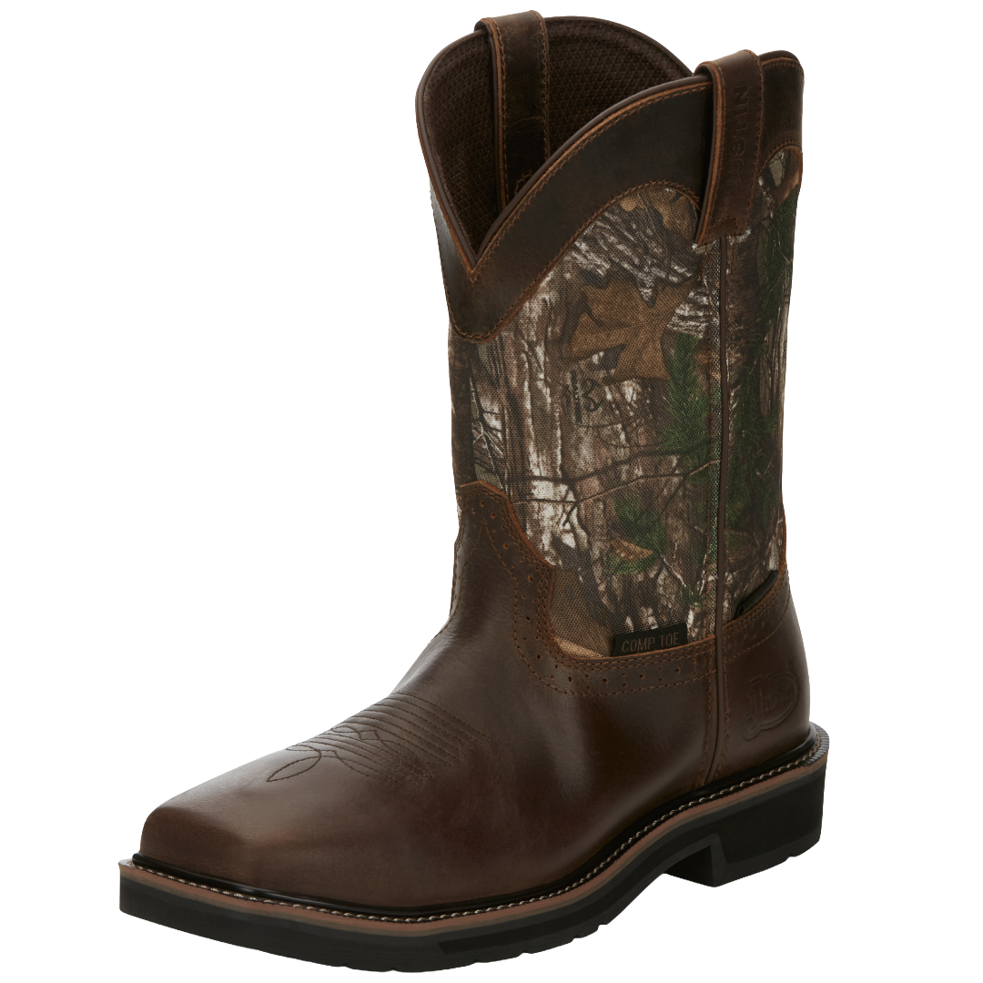 Justin Men's Trekker Chocolate Waterproof Composite Toe Work Boot SE4677