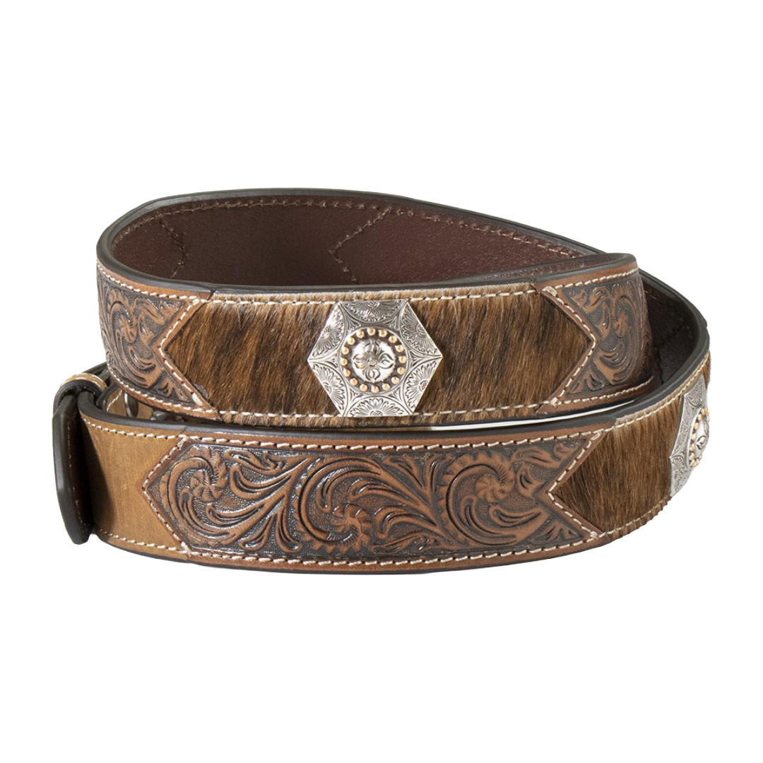 Nocona Men's Embossed Light Brown Western Belt N210000102