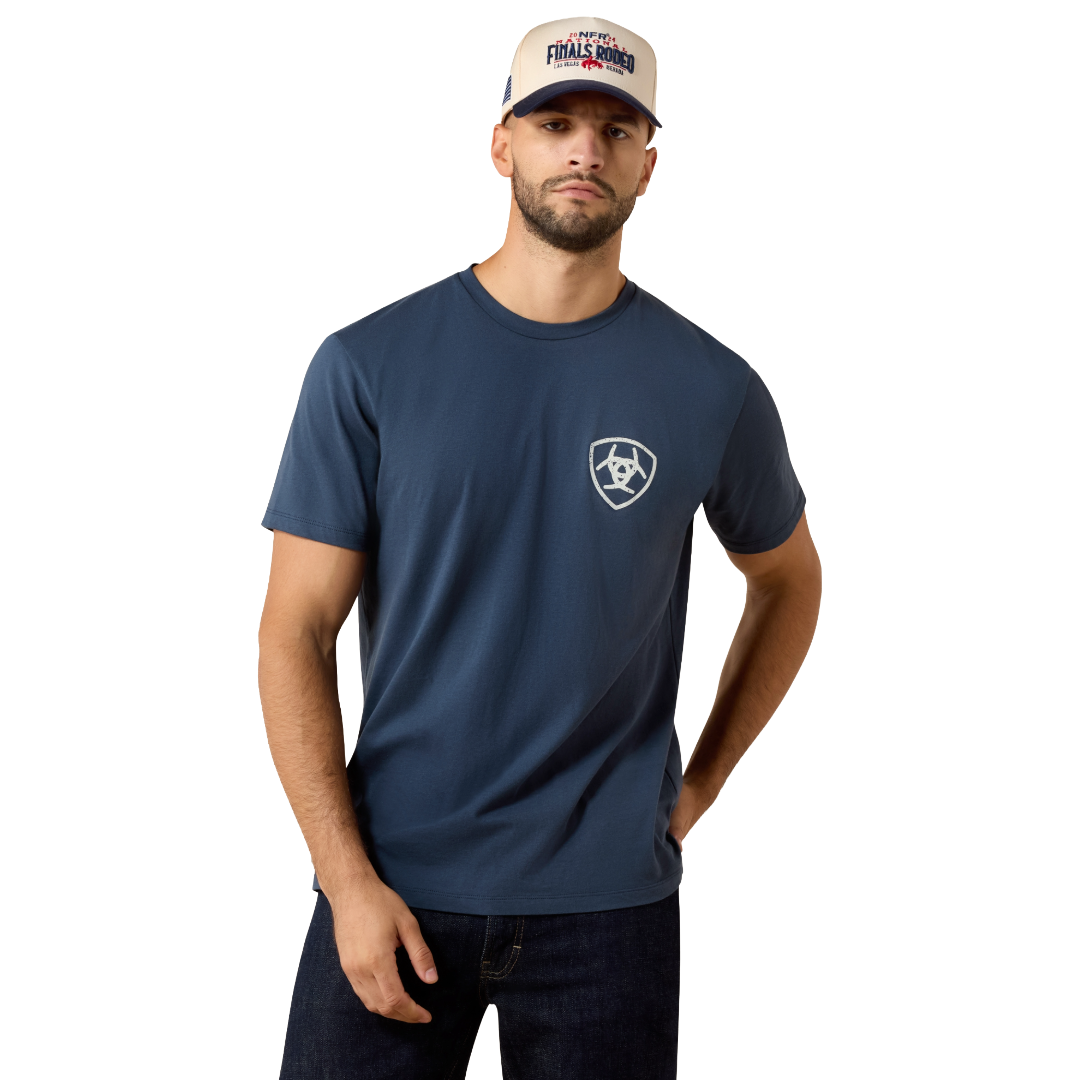 Ariat Men's Longhorn Patriot Bravery Blue Dusk T-Shirt 10080248