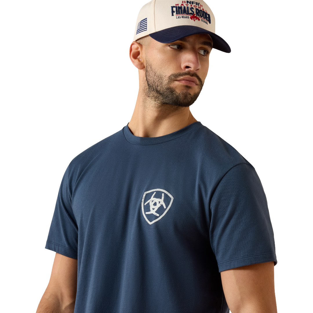 Ariat Men's Longhorn Patriot Bravery Blue Dusk T-Shirt 10080248
