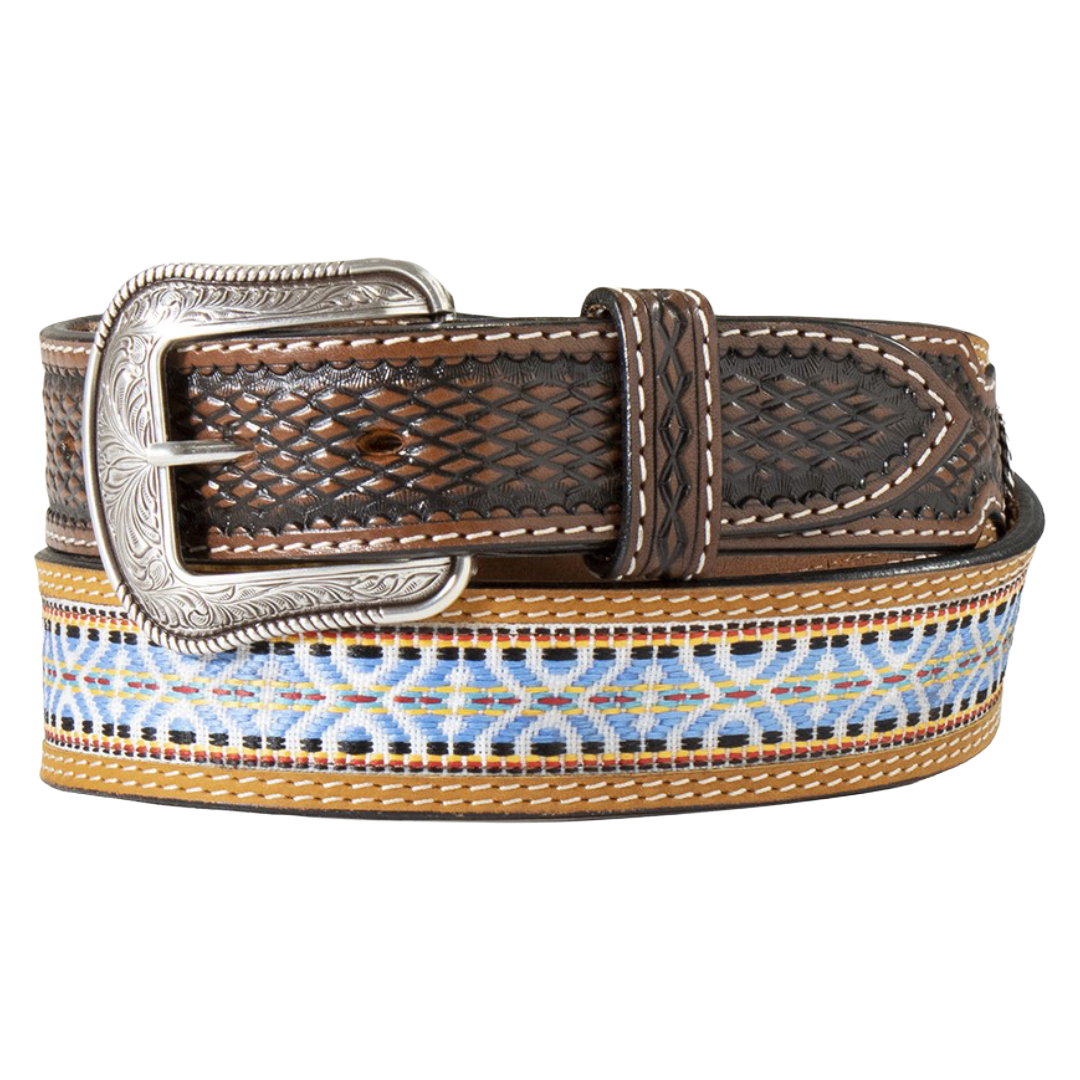 3D Belt Company Men's Woven Aztec Brown Western Belt D100016502