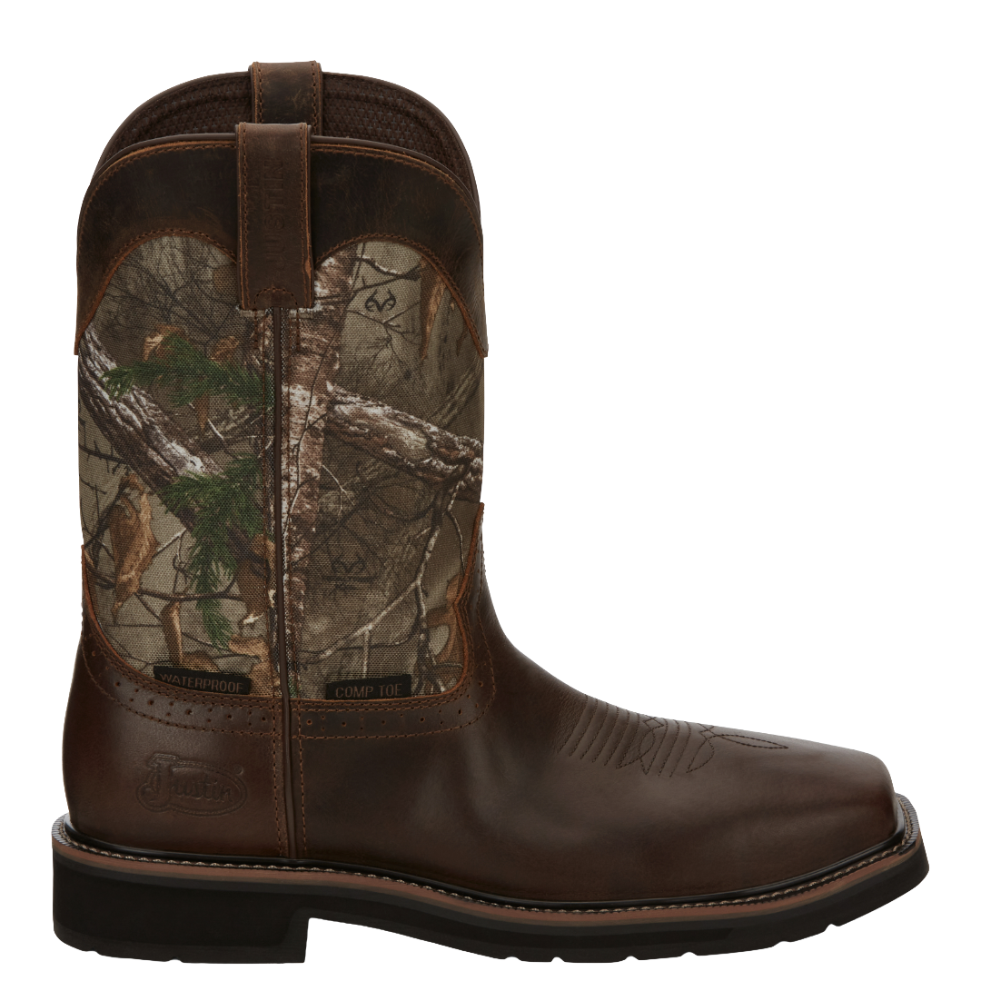 Justin Men's Trekker Chocolate Waterproof Composite Toe Work Boot SE4677