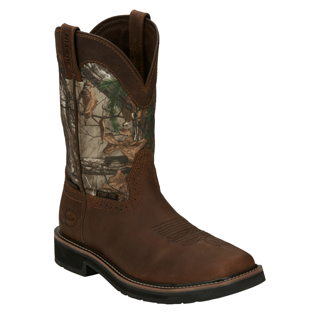 Justin Men's Trekker Chocolate Waterproof Composite Toe Work Boot SE4677