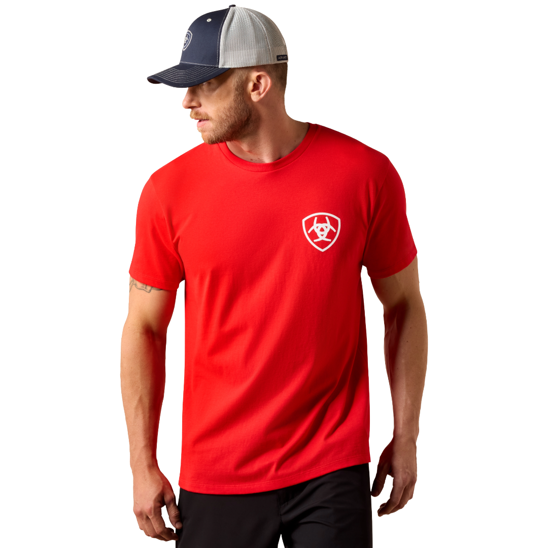 Ariat Men's Geo Flag Mars Red T-Shirt 10080250