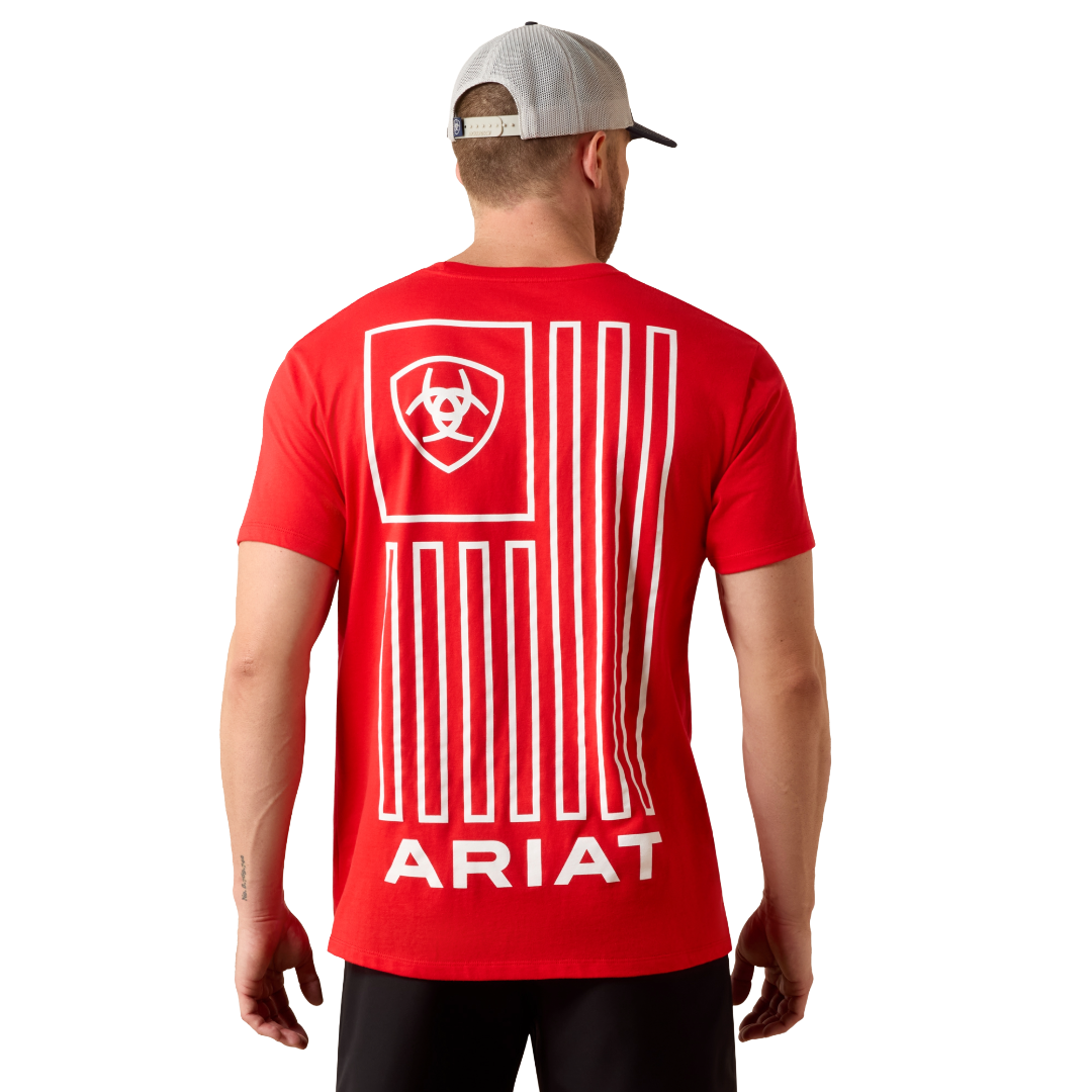 Ariat Men's Geo Flag Mars Red T-Shirt 10080250