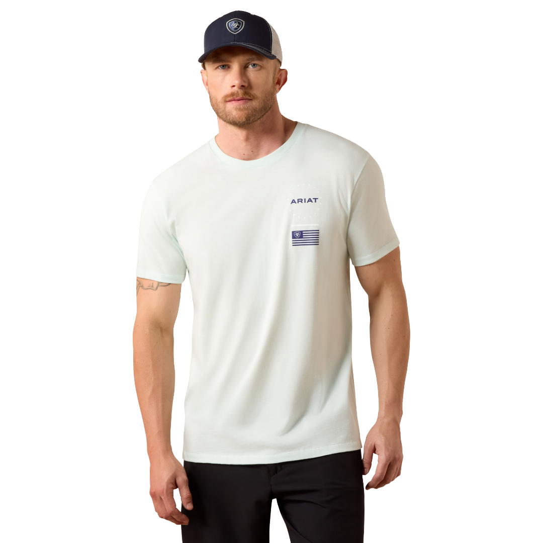 Ariat Men's USA Simple Seal Glacier Grey T-Shirt 10080249
