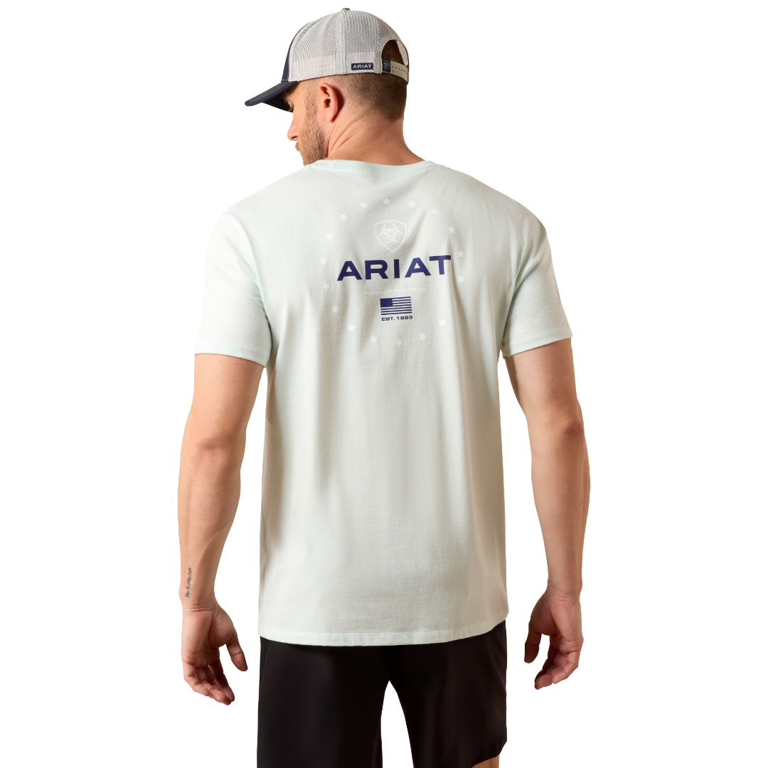 Ariat Men's USA Simple Seal Glacier Grey T-Shirt 10080249