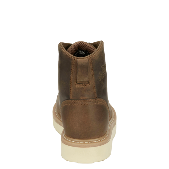 Justin Men's Maxwell Steel Toe Peanut Tan Lace Up Work Boots OW709