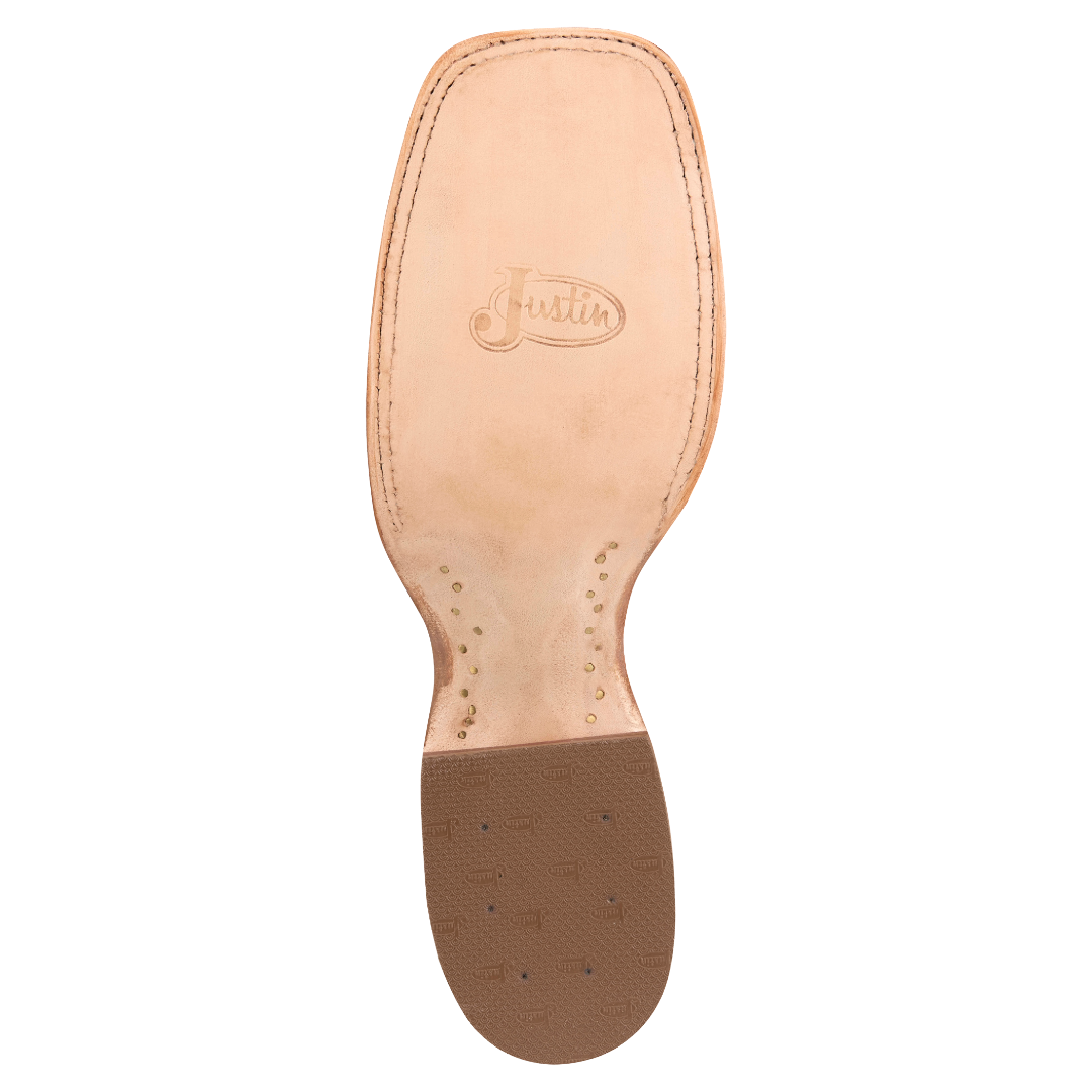 Justin Men's Chisolm Navy Blue Cowhide Quill Ostrich Boots JE8170