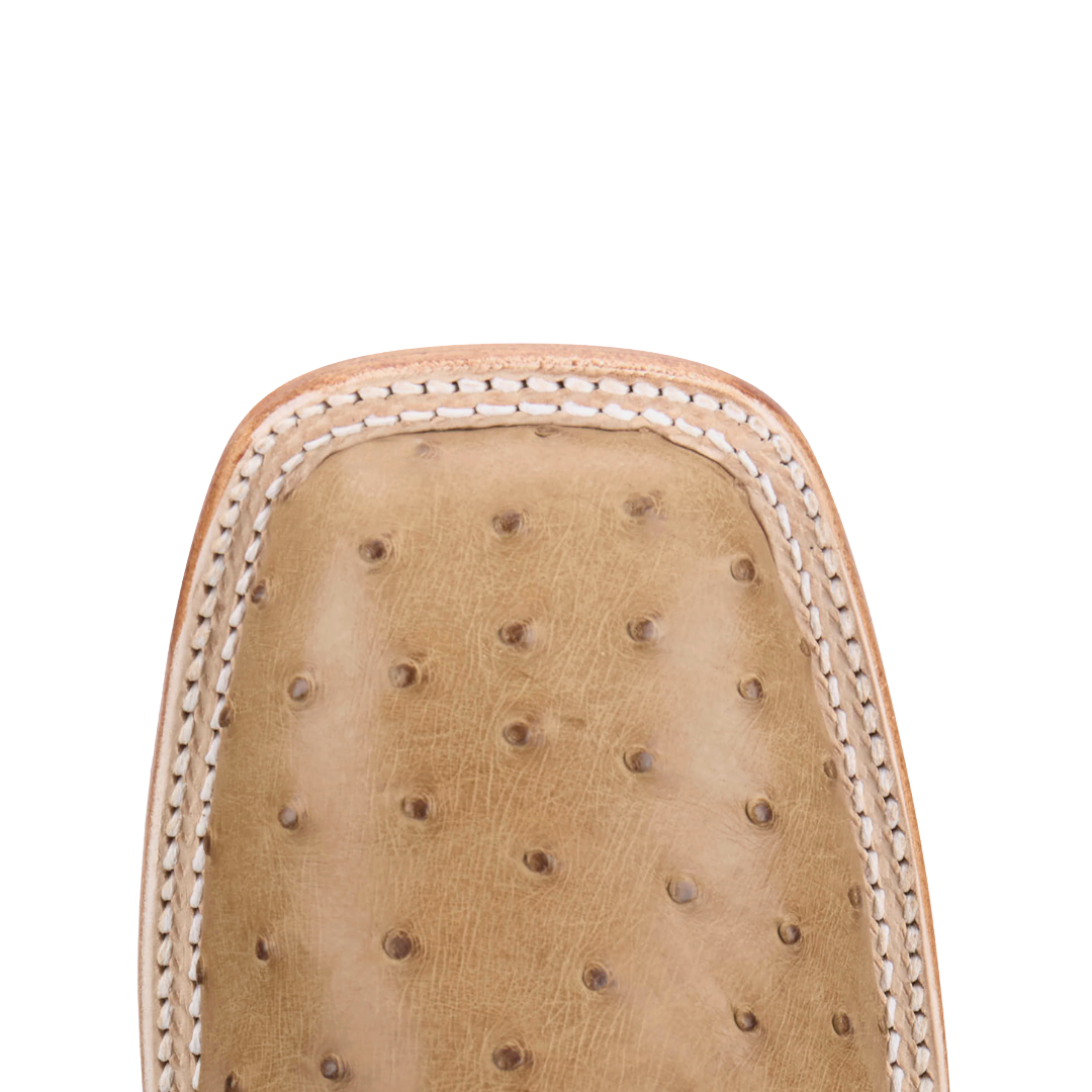 Justin Men's Chisolm Navy Blue Cowhide Quill Ostrich Boots JE8170