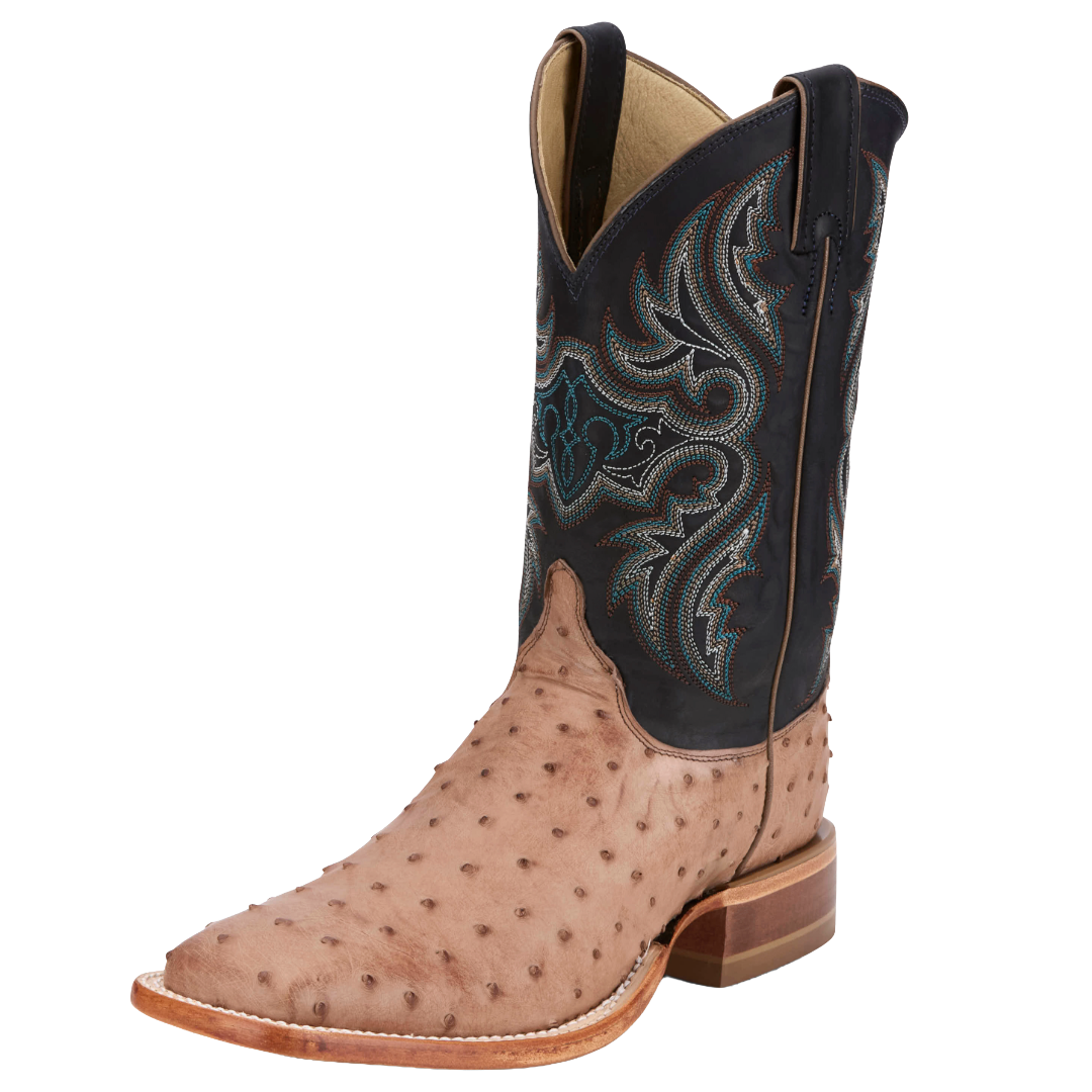 Justin Men's Moseley Cognac Vintage Full Quill Ostrich Boots JE5172