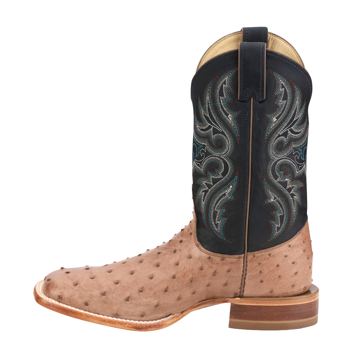 Justin Men's Moseley Cognac Vintage Full Quill Ostrich Boots JE5172