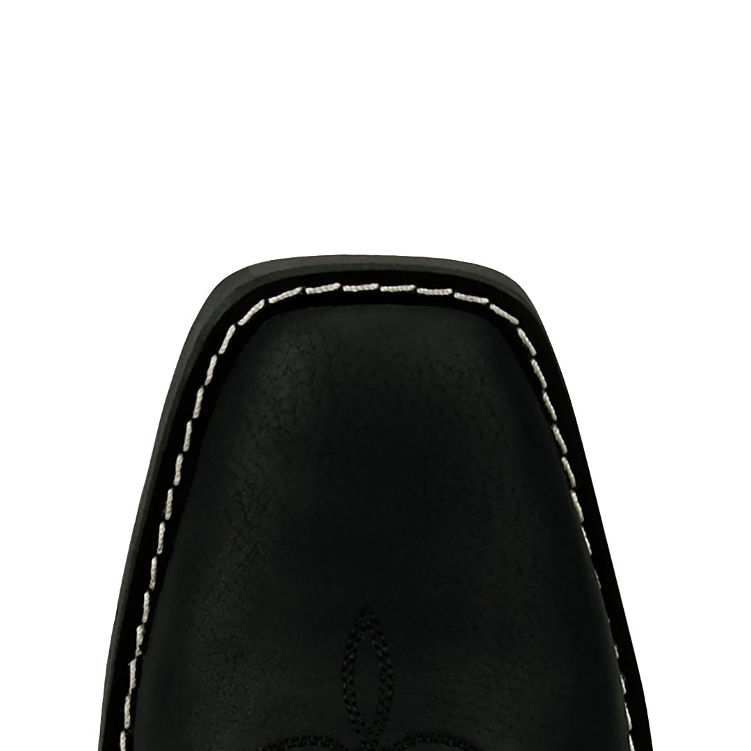 Justin Ladies Dee Medium Square Toe Black Western Booties GY9514 - Wild West Boot Store