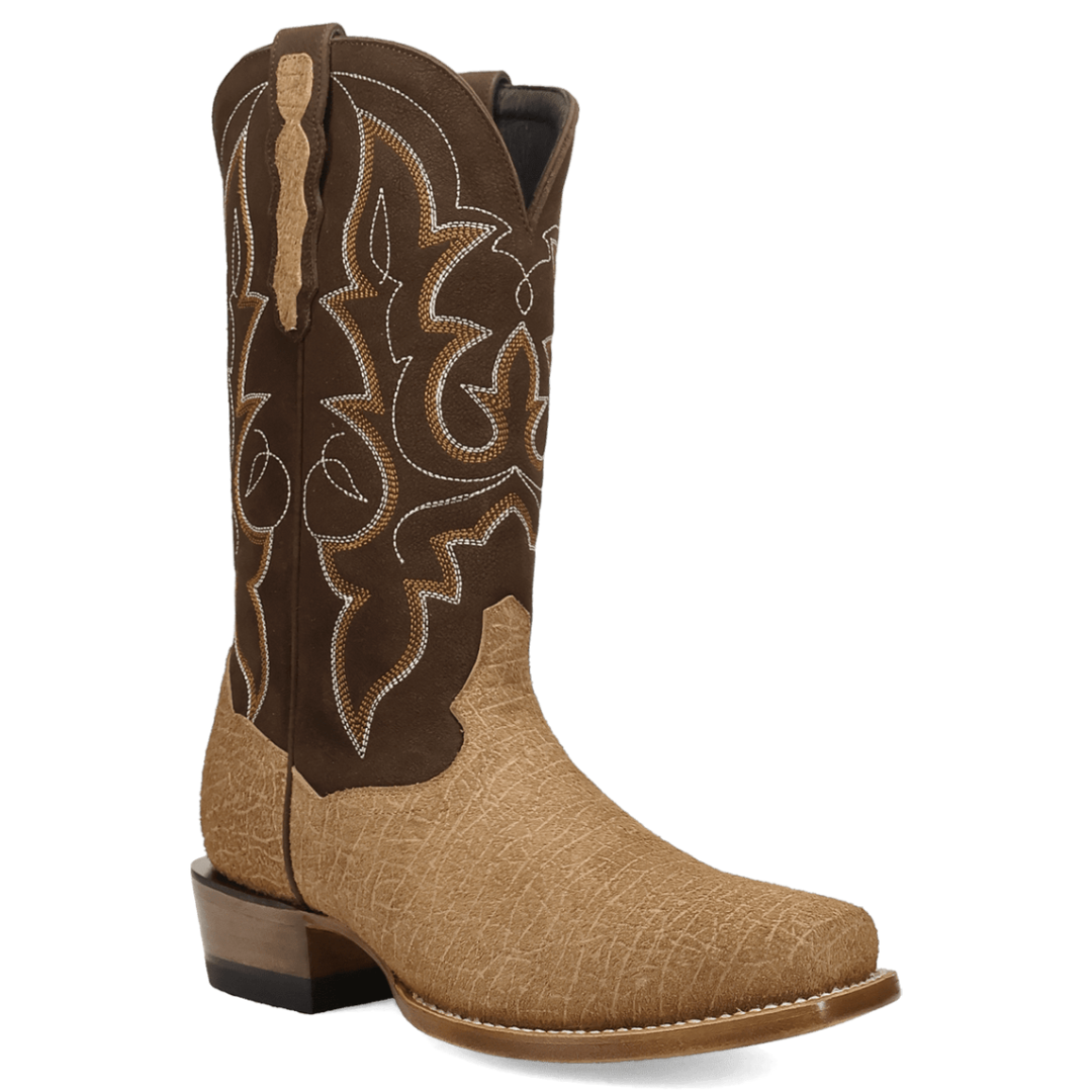 Dan Post Men's Ironhide Tan Leather Square Toe Western Boot DP7117