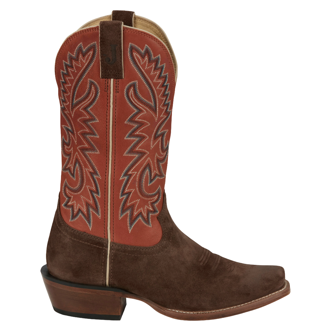 Justin Men's Jimmy Sunrise Orange Leather Western Boots FN7252