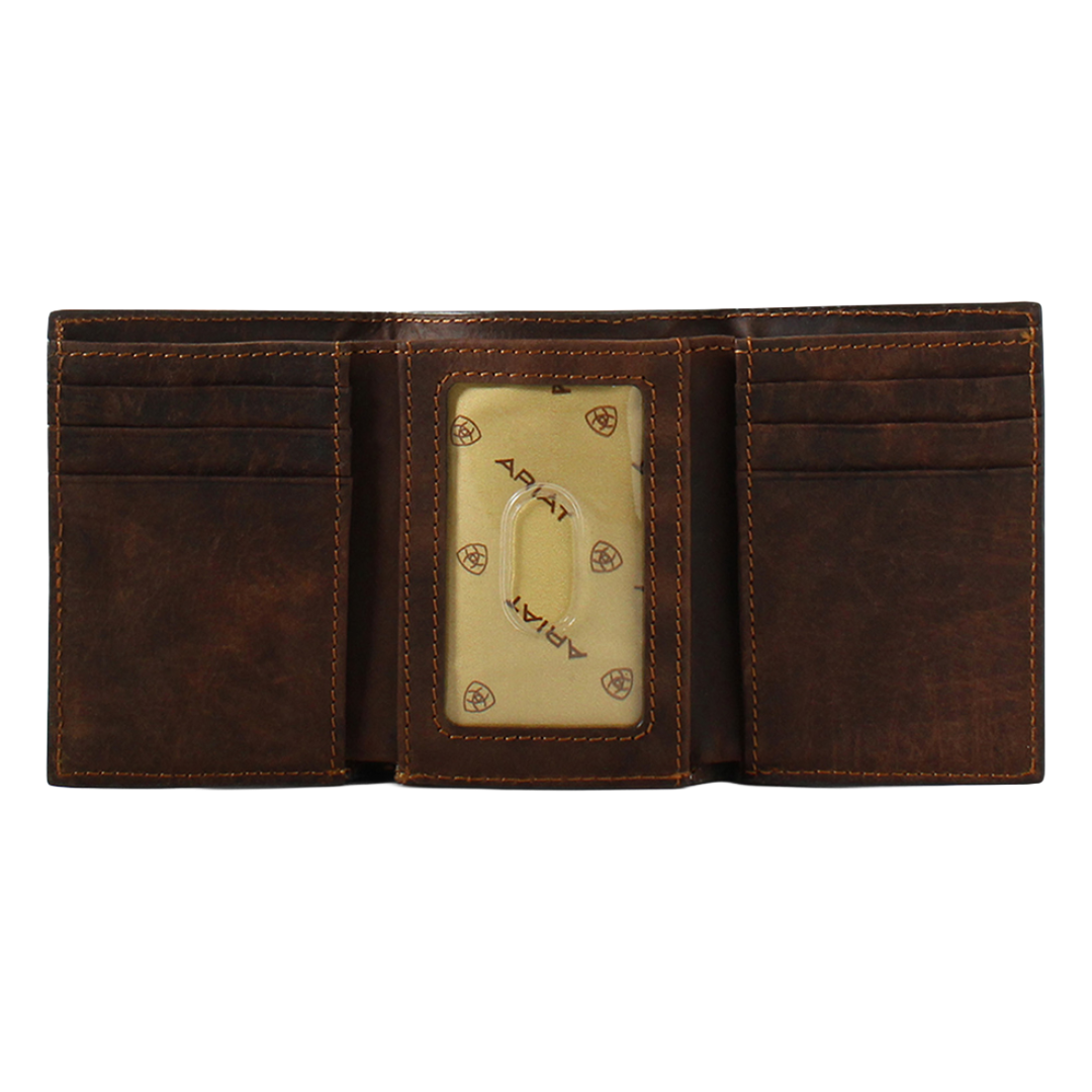 Ariat Men's Brown Classic Trifold Wallet A3551902
