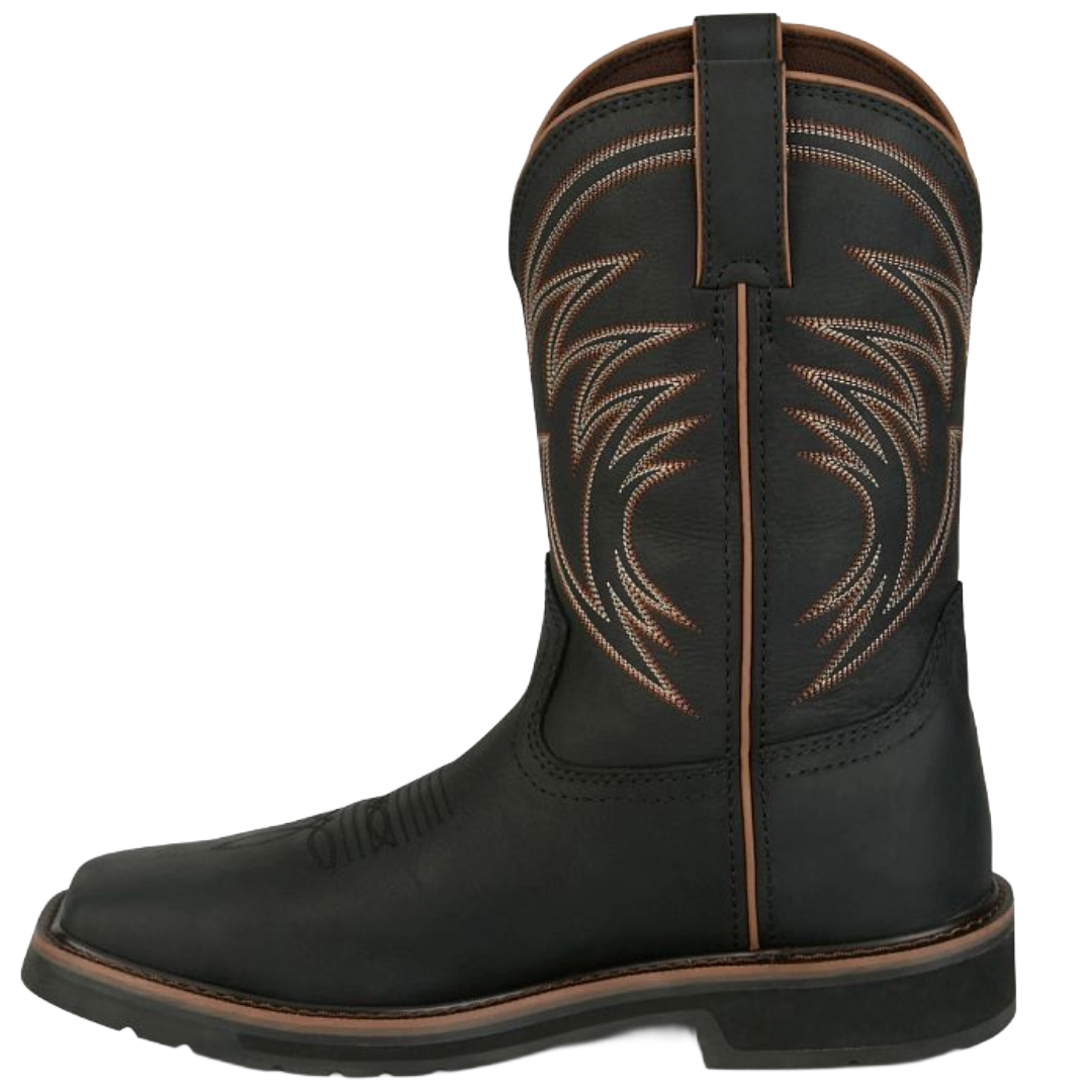 Justin Men's Widowmaker 11" Steel Toe Waterproof Black Work Boots SE4241