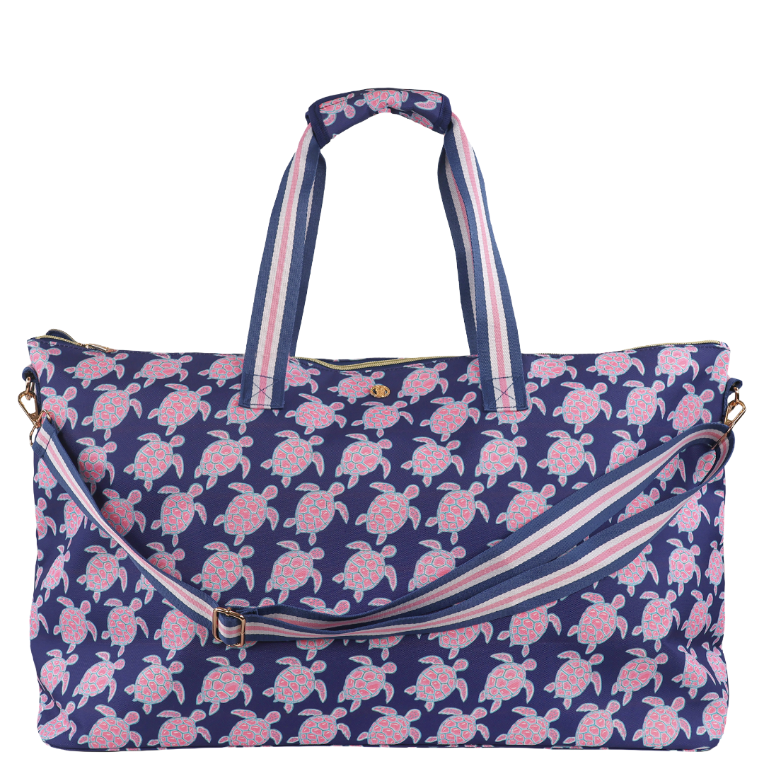 Simply Southern Navy Turtle Duffle Bag 0124-BAG-DUFFLE-TRTLNVY