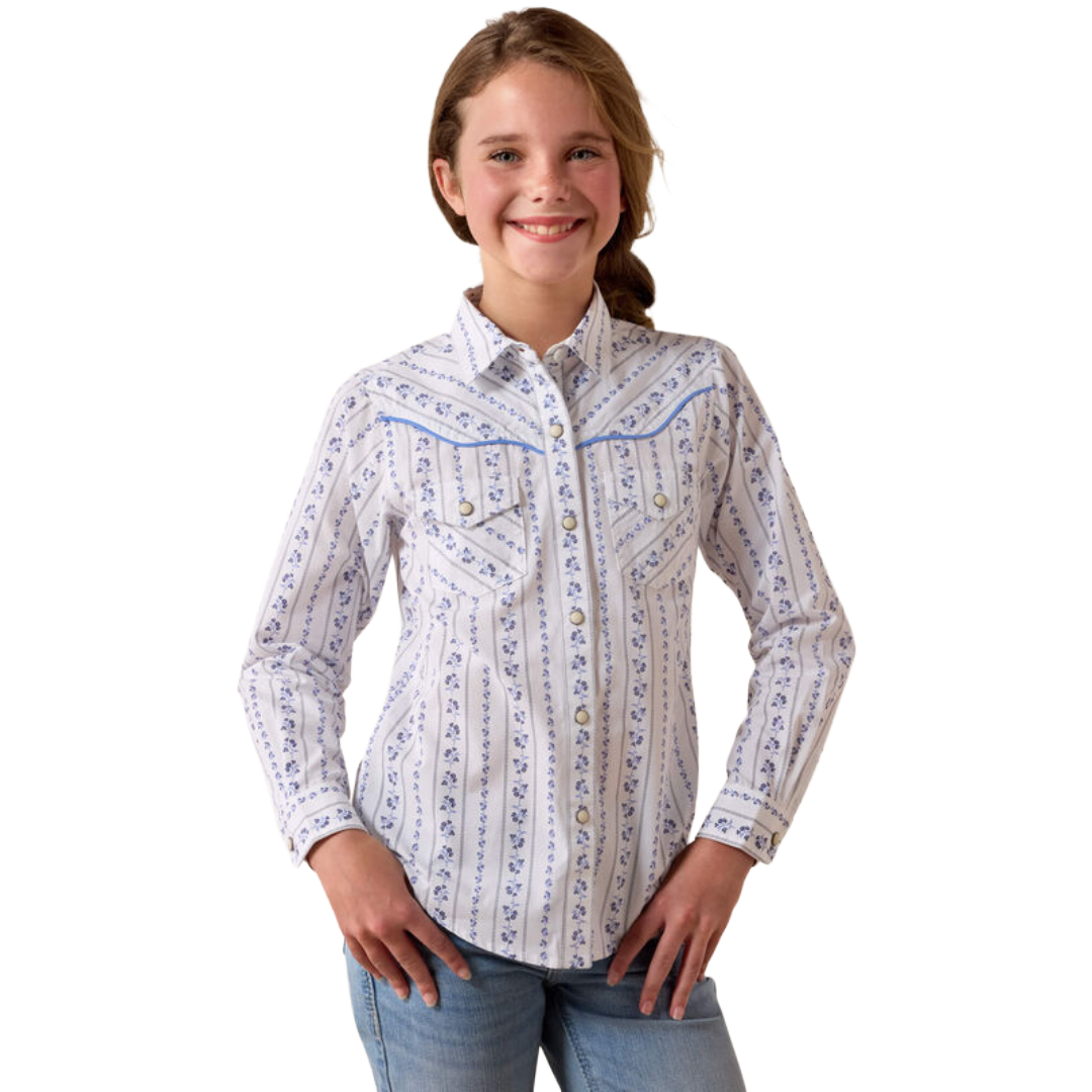 Ariat Youth Girl's Grace Blossom Striped Shirt 10073447