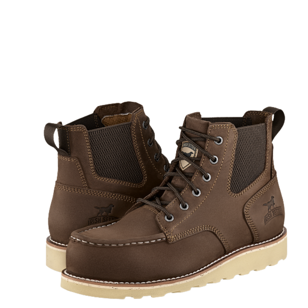 Irish Setter Men's Pipestone  6" Brown Lace Up Steel Toe Work Boot 84632 - Wild West Boot Store