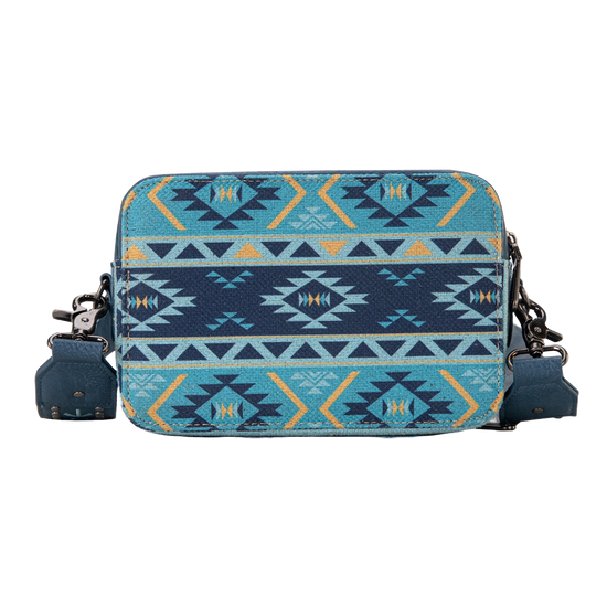 Wrangler Ladies Aztec Printed Navy Crossbody Purse WG2207-3003NY