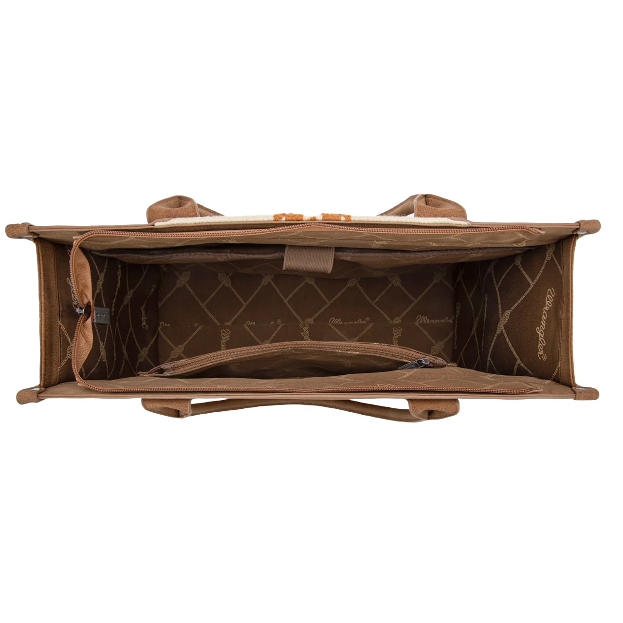 Wrangler Ladies Vintage Tooled Aztec Concealed Carry Large Tote WG226G-8119BR