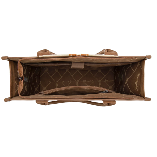 Wrangler Ladies Vintage Tooled Aztec Concealed Carry Large Tote WG226G-8119BR