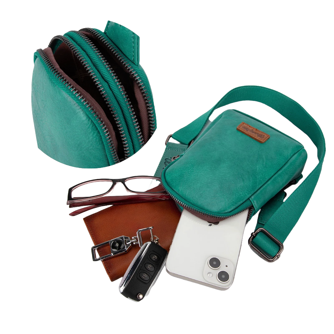 Wrangler Ladies Green Sling Crossbody Bag WG87-210GN