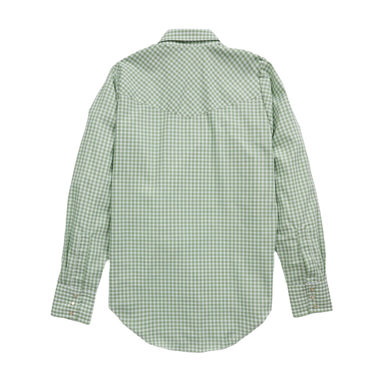 Ely Cattleman Ladies Gingham Sage Green Granddaddy Button Down Shirt CGS5101-SGB